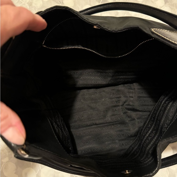 Vintage Prada Nylon Small Handbag. Black. GUC - Picture 5 of 13